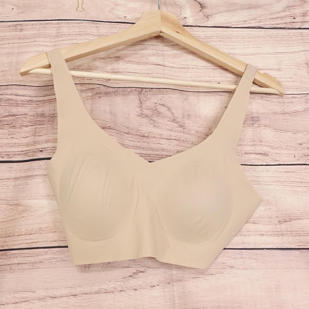 Bali Bra Womens‎ S Beige Seamless Wireless T-Shirt Comfort
